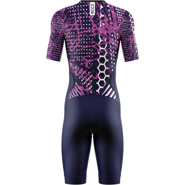 2026 HUUB Womens Collage Tri Suit COLTSNP - Navy / Pink